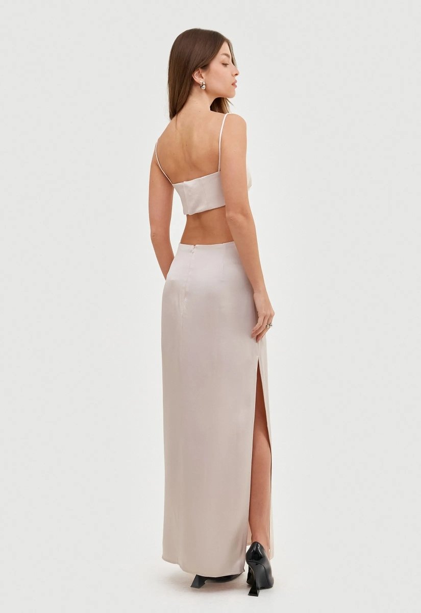 Vestido Longo Mia - Rosê - Bonne Soirée