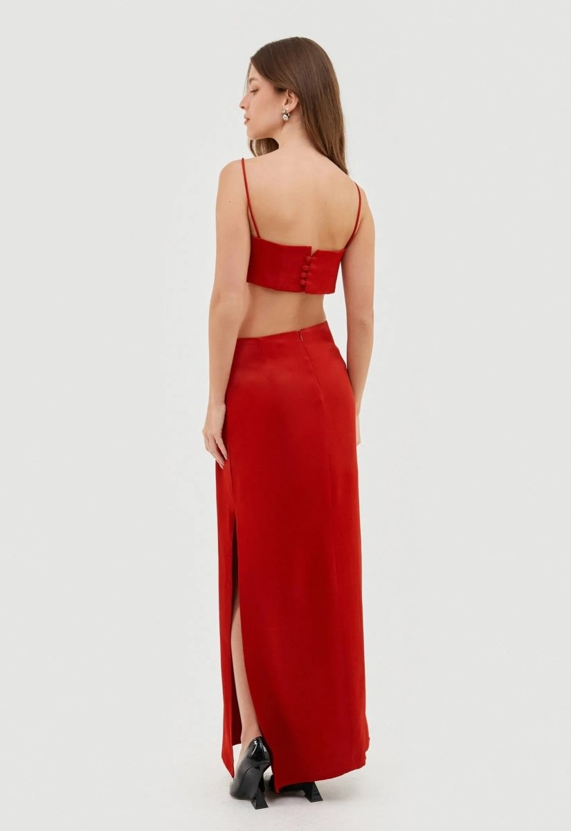 Vestido Rouge Mia - Vermelho - Bonne Soirée