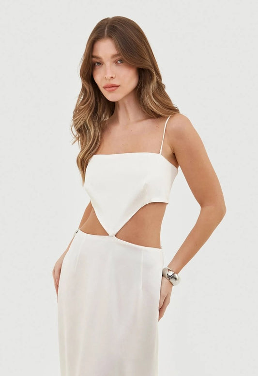 Vestido Longo Mia - Off White - Bonne Soirée