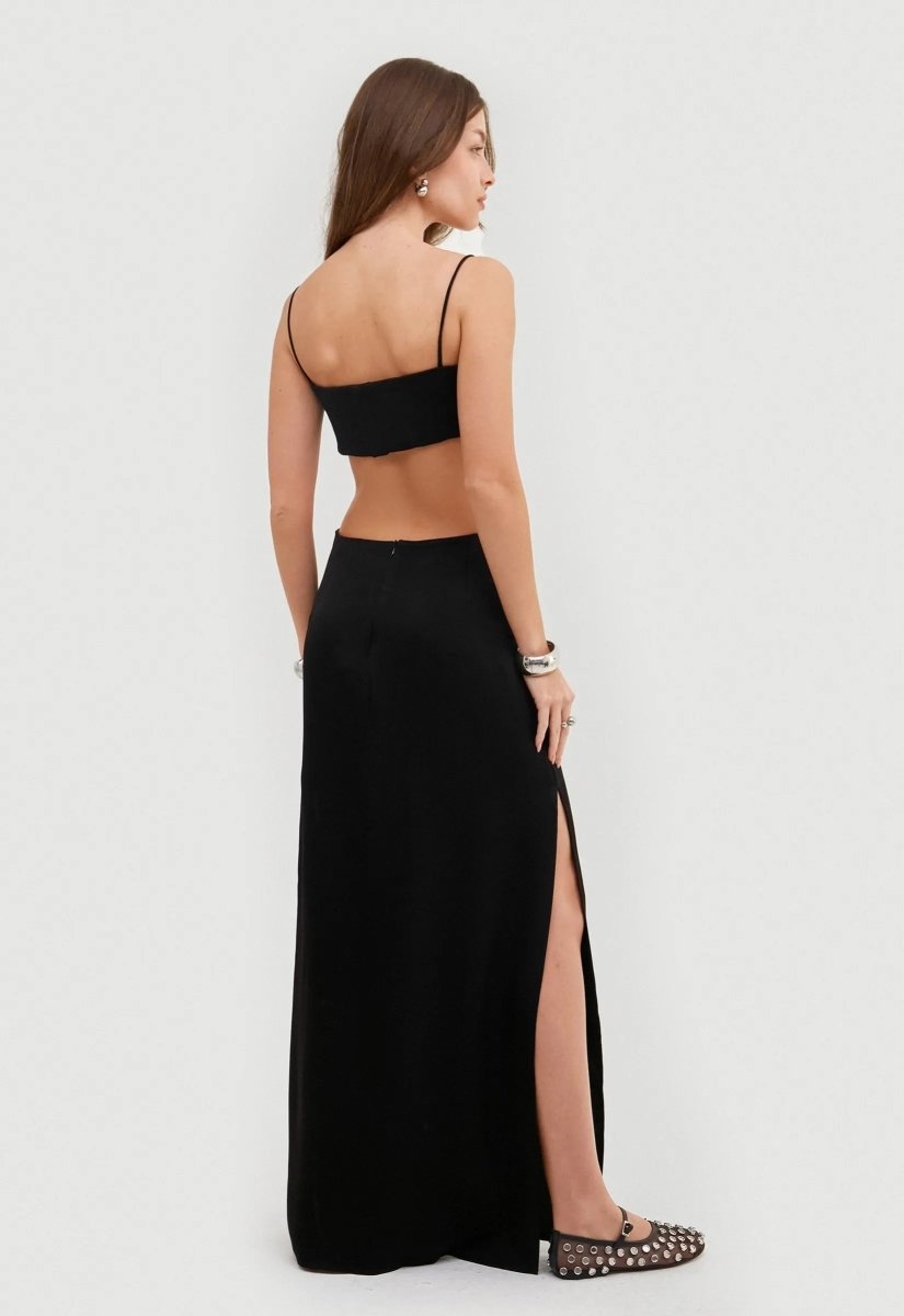 Vestido Longo Mia - Preto - Bonne Soirée