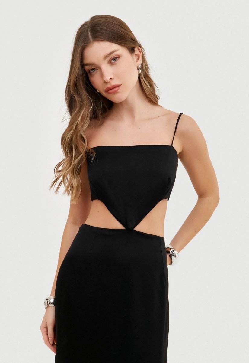 Vestido Longo Mia - Preto - Bonne Soirée