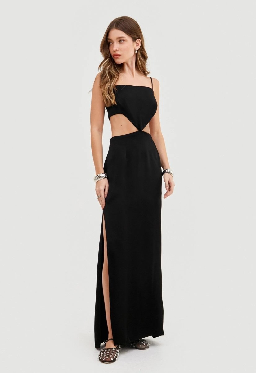 Vestido Longo Mia - Preto - Bonne Soirée