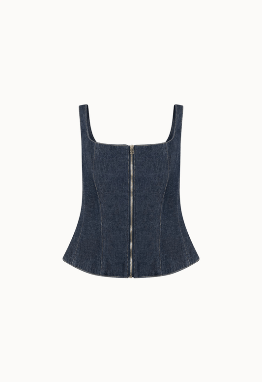 Top Jeans Daisy - Azul Marinho - Bonne Soirée