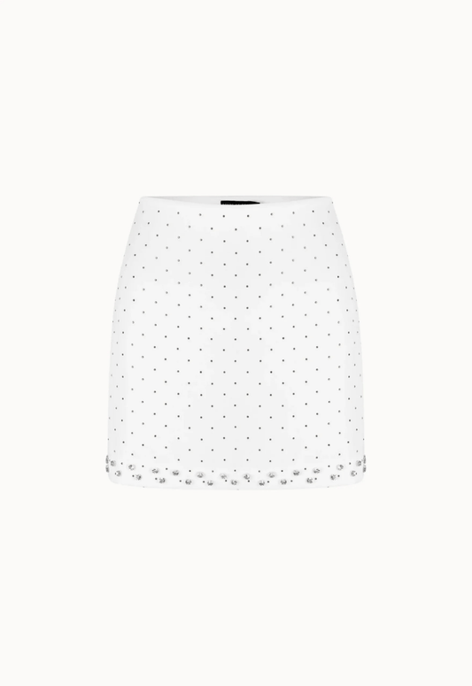 Mini Saia Brilho Lara - Off White - Bonne Soirée