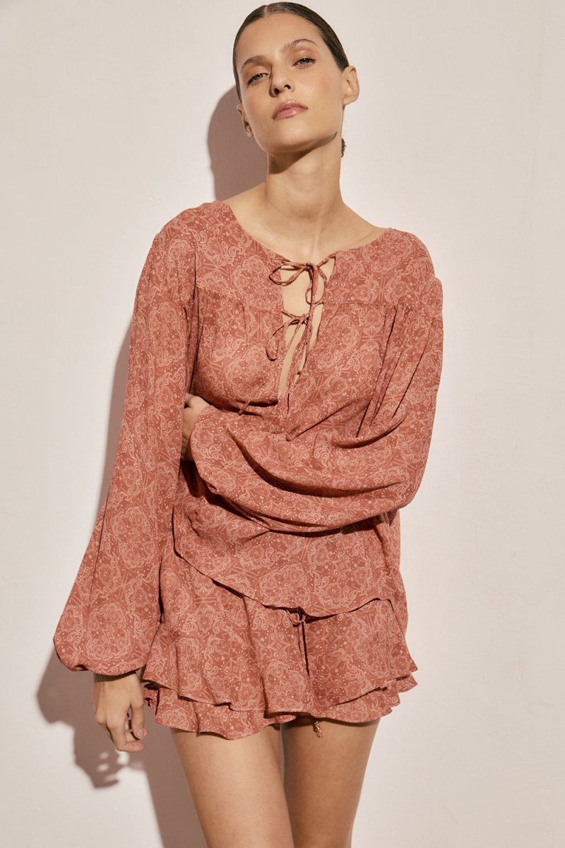 Shorts Lilou Paisley Terracota - Bonne Soirée