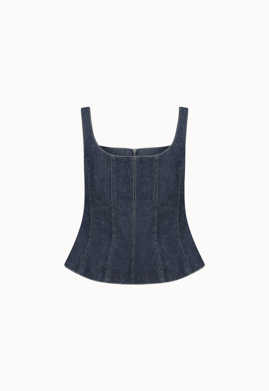 Top Jeans Daisy - Azul Marinho - Bonne Soirée
