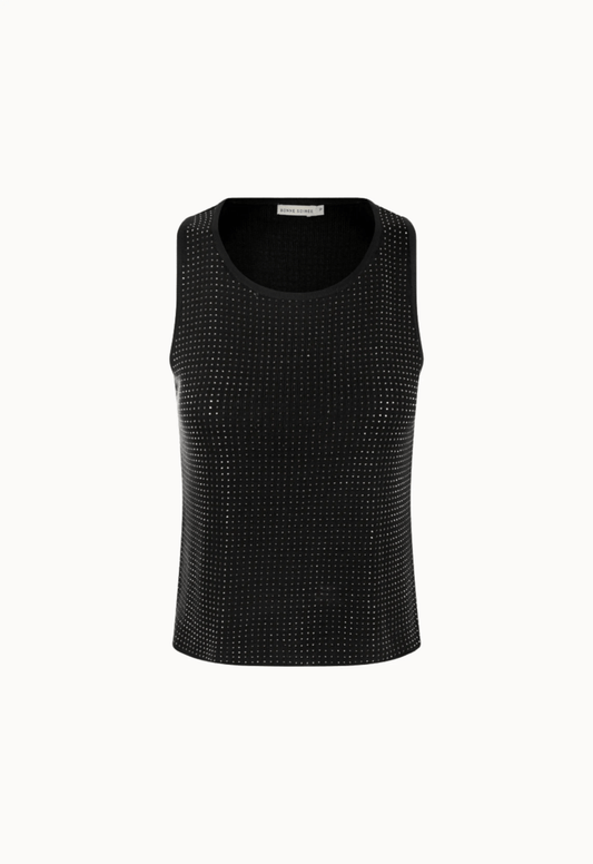 Regata Tricot Isabela Cristais - Preto - Bonne Soirée