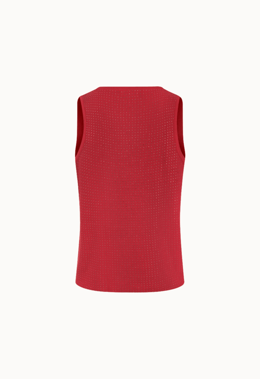 Regata Tricot Isabela Cristais - Vermelho - Bonne Soirée