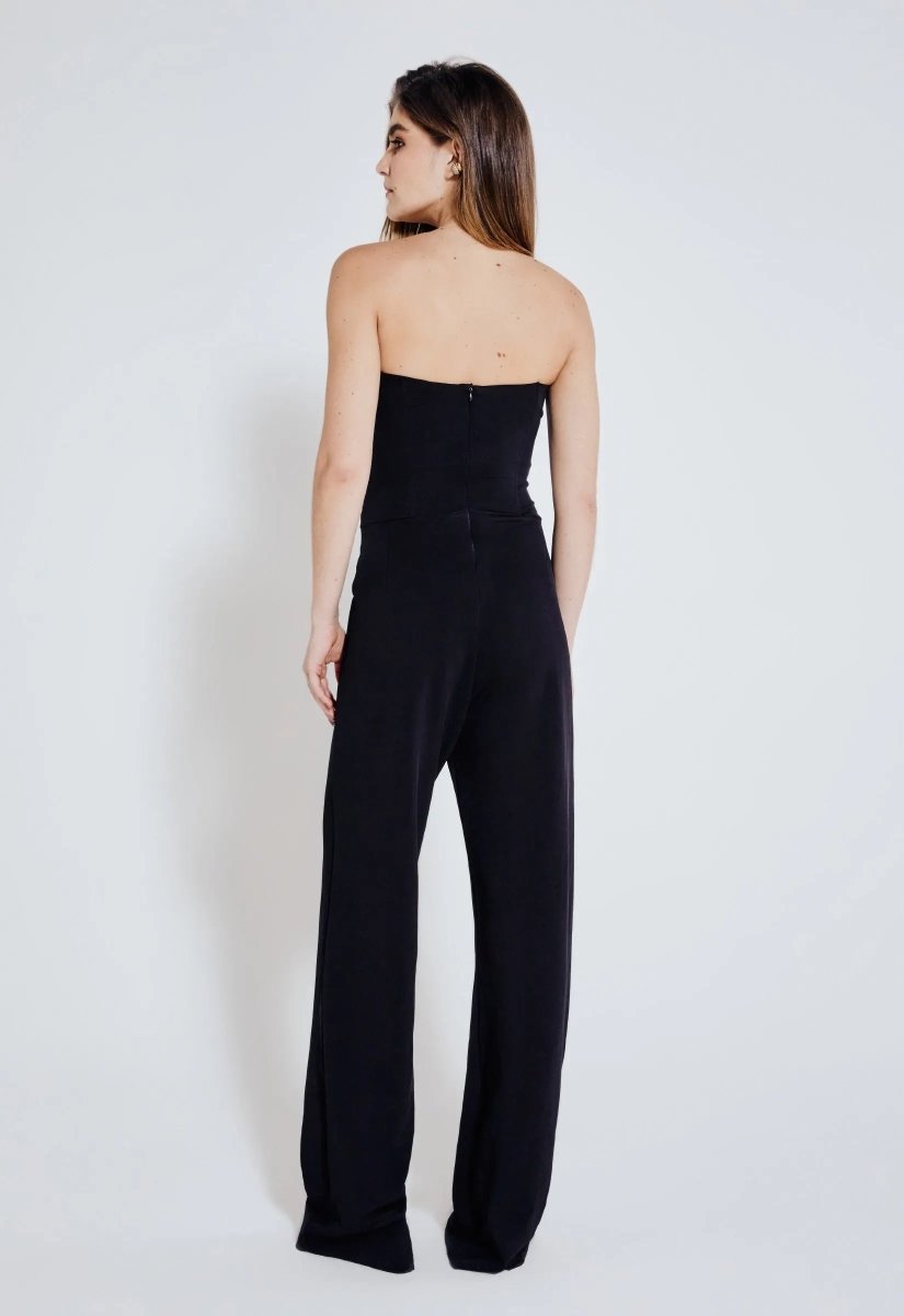 Macacão Jersey Bianca - Preto - Bonne Soirée