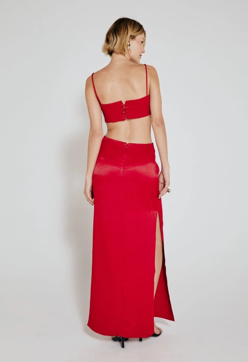 Vestido Rouge Mia - Vermelho - Bonne Soirée