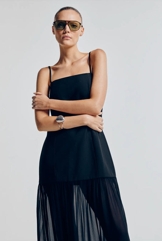 Vestido Longo Lanine - Preto - Bonne Soirée