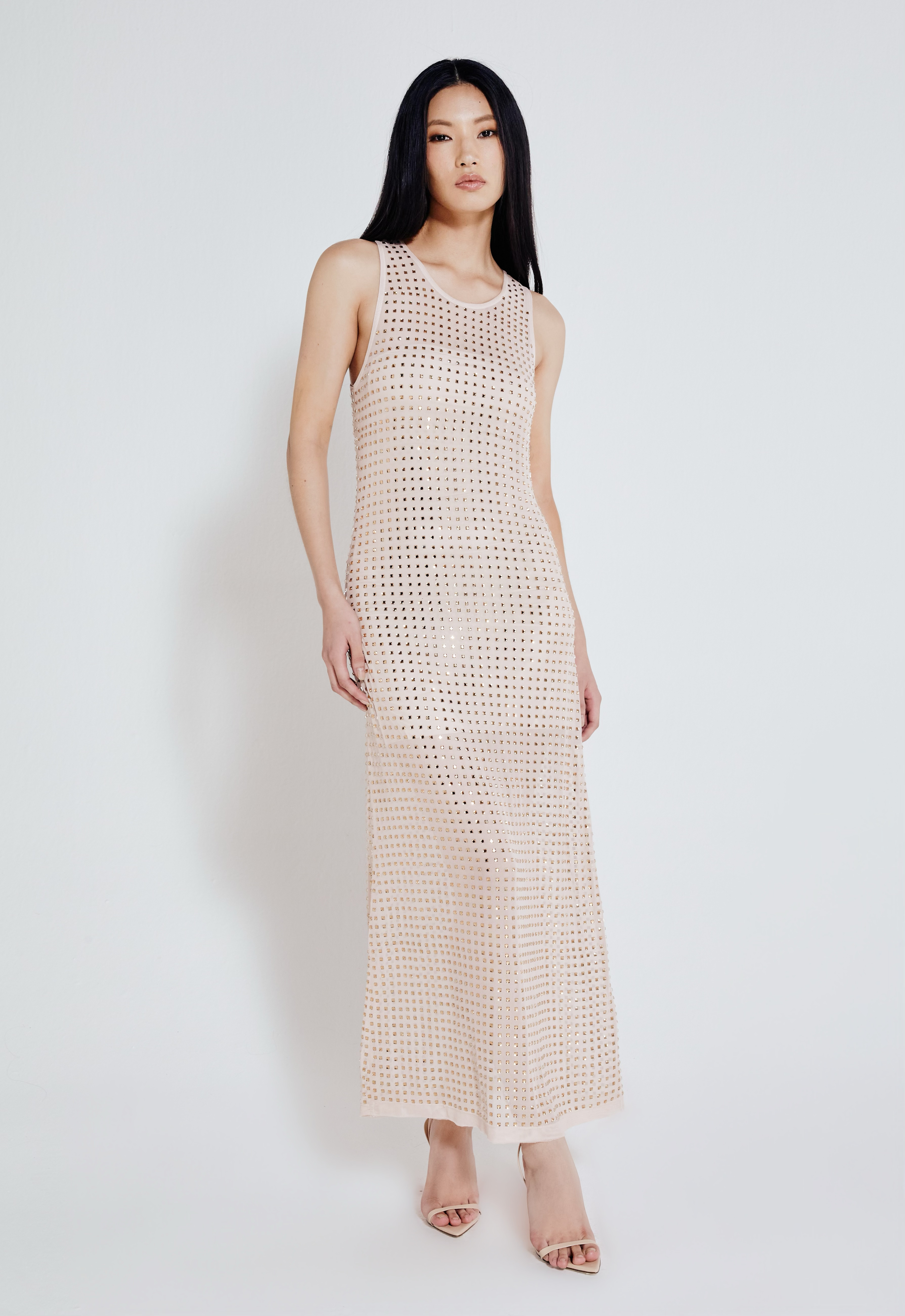 Vestido Cristais Longo Cosmopolitan - Rosê