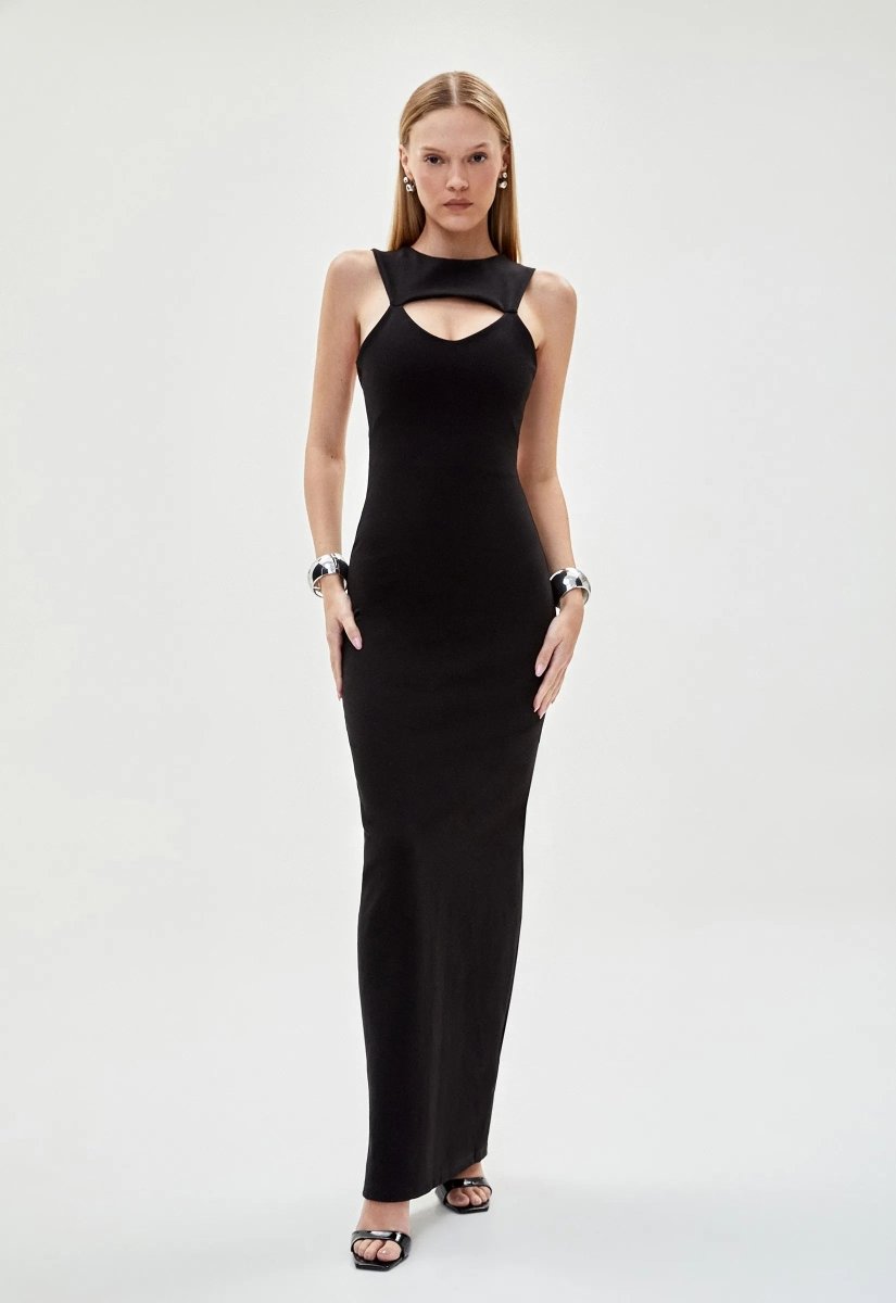 Vestido Longo Recortes Élise - Bonne Soirée