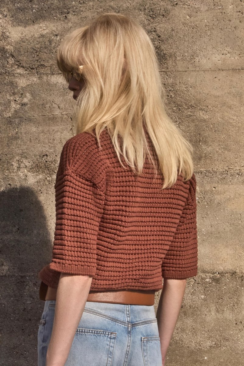Blusa Helene Tricot Marrom - Bonne Soirée