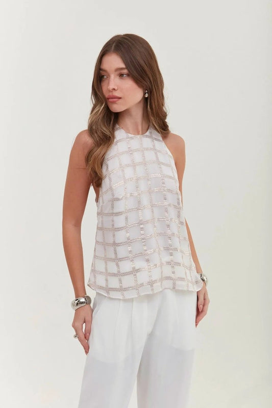 Regata Seda Nadador Silvia - Off White - Bonne Soirée