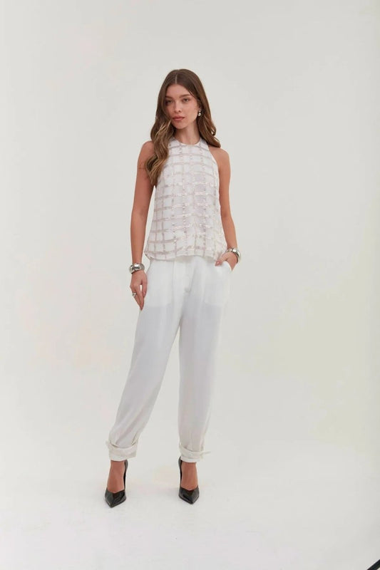 Regata Seda Nadador Silvia - Off White - Bonne Soirée