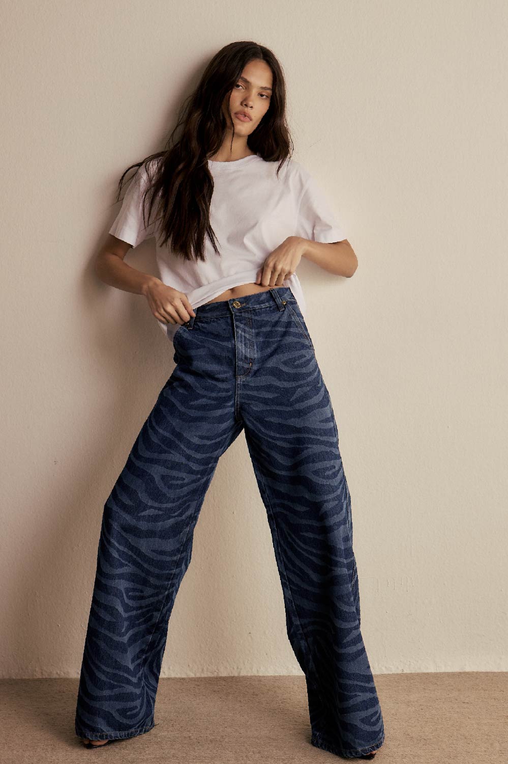 Calça Kayra Zebra Jeans Azul Marinho