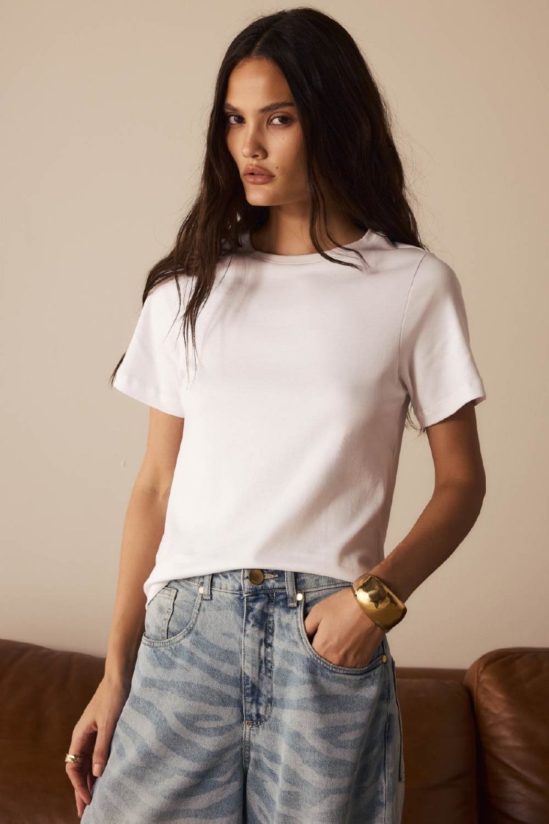 T-shirt Olívia Pima Branca - Bonne Soirée