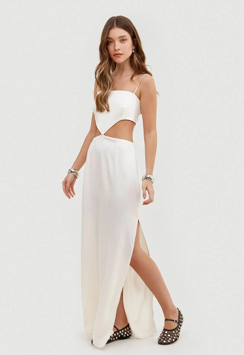 Vestido Longo Mia - Off White - Bonne Soirée