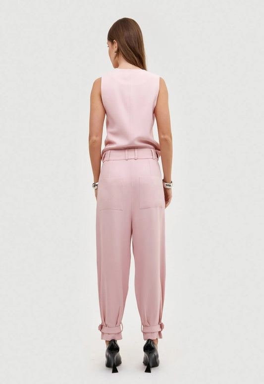 Calça Crepe Cenoura Léa - Rosa - Bonne Soirée