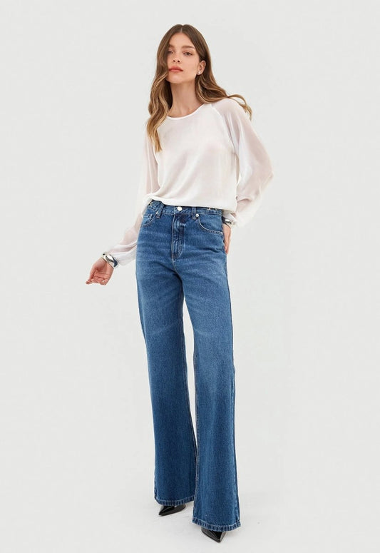 Blusa Maitê Veludo de Seda - Off White - Bonne Soirée