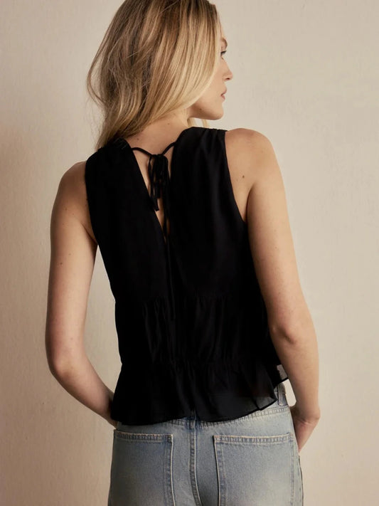 Blusa Gabrielle Preto Liso - Bonne Soirée