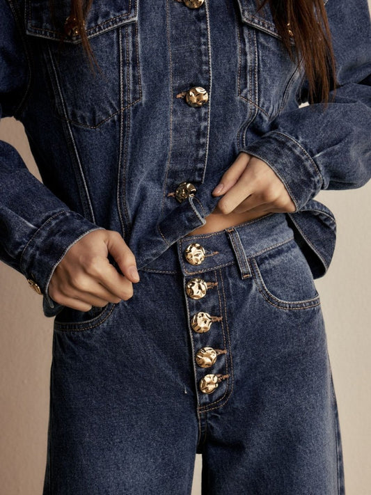 Calça Bardot Jeans Azul Médio - Bonne Soirée