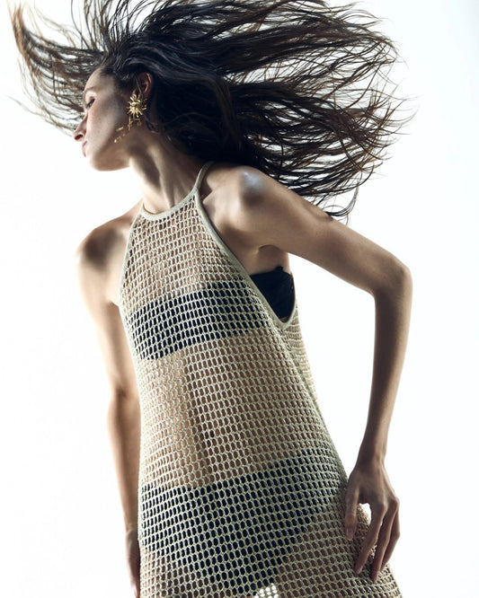 Vestido Tricot Ayla - Dourado - Bonne Soirée
