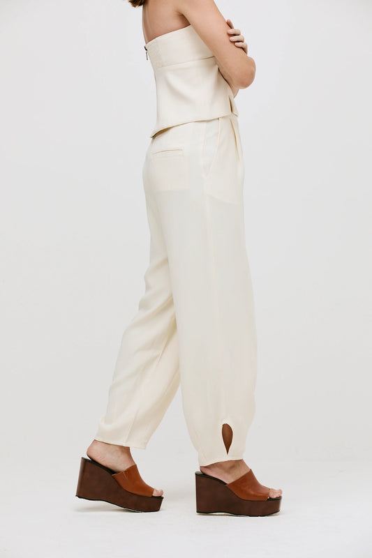 Calça Natalie Alfaiataria Vanilla - Bonne Soirée