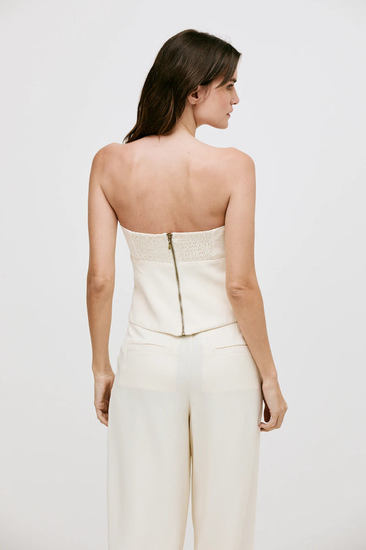 Top Natalie Alfaiataria Vanilla - Bonne Soirée