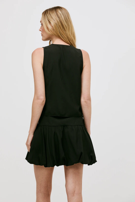 Blusa Ivy Alfaiataria Preto - Bonne Soirée