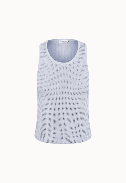 Regata Tricot Cristais Isabela - Cinza Claro