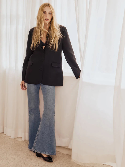 Calça Jane Jeans Azul Médio - Bonne Soirée