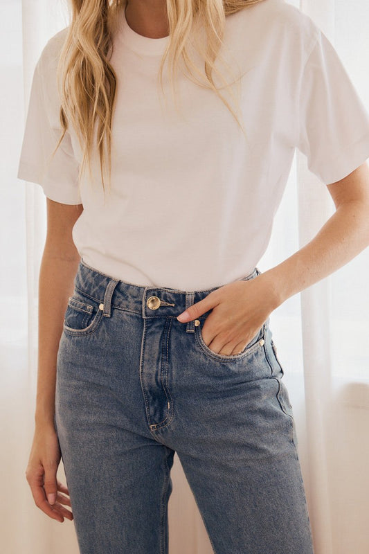 Calça Jane Jeans Azul Médio - Bonne Soirée