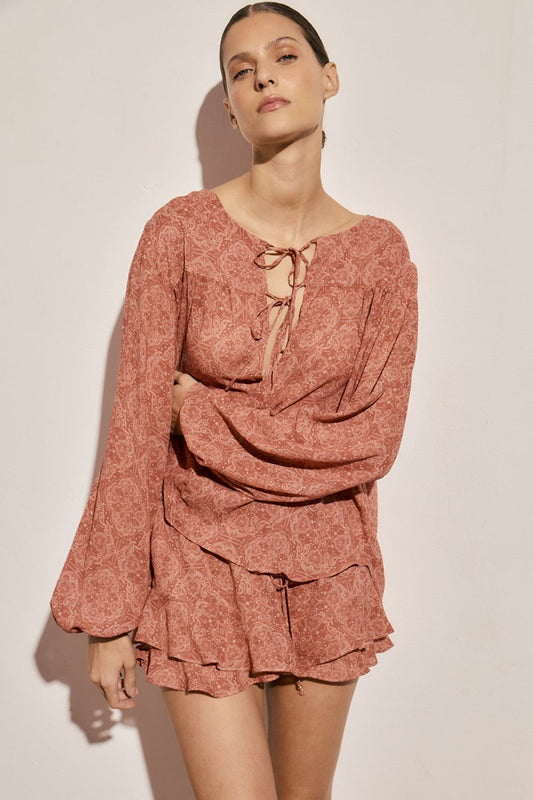 Shorts Lilou Paisley Terracota - Bonne Soirée