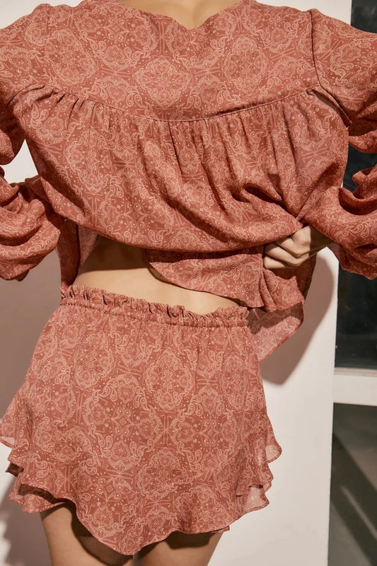 Shorts Lilou Paisley Terracota - Bonne Soirée