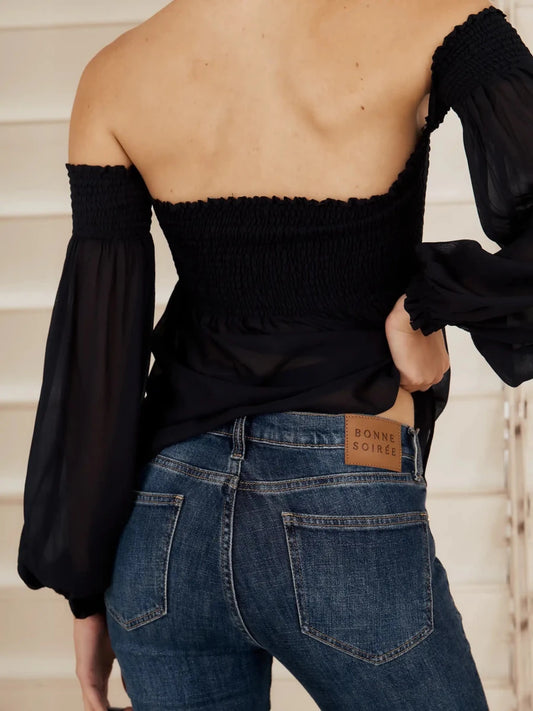 Calça Jeans Bootcut Lexie Cintura Baixa Azul - Bonne Soirée