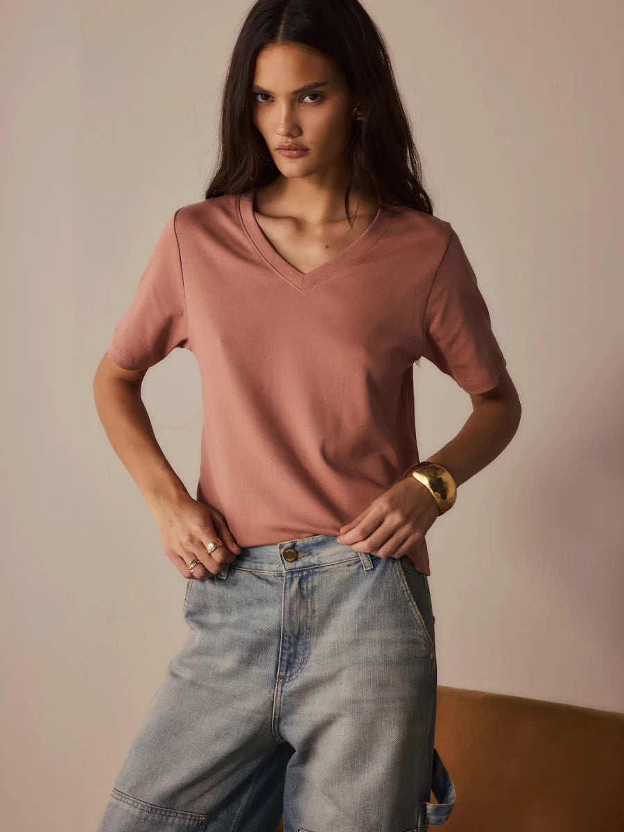 T-shirt Charlote Pima Mocha - Bonne Soirée