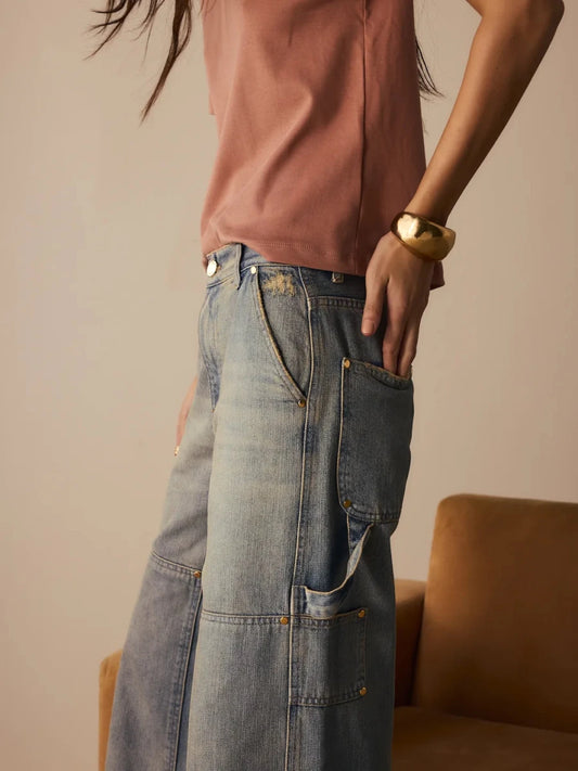 Calça Wide leg Clara Jeans - Bonne Soirée