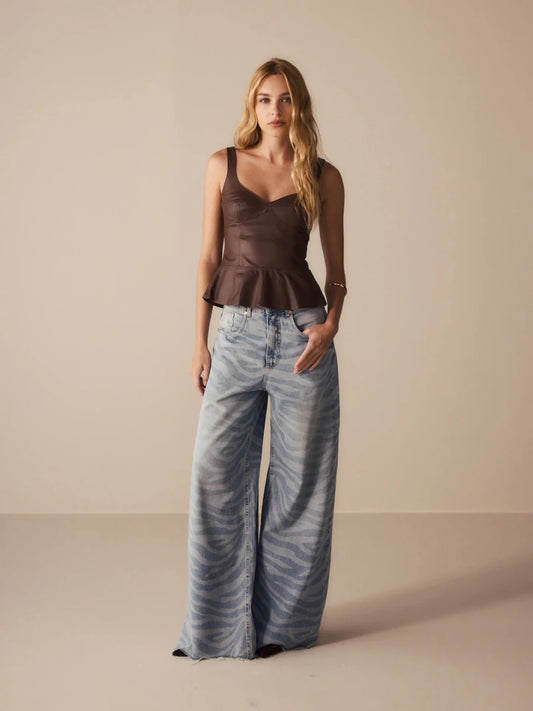 Calça Jeans Alix Zebra - Bonne Soirée