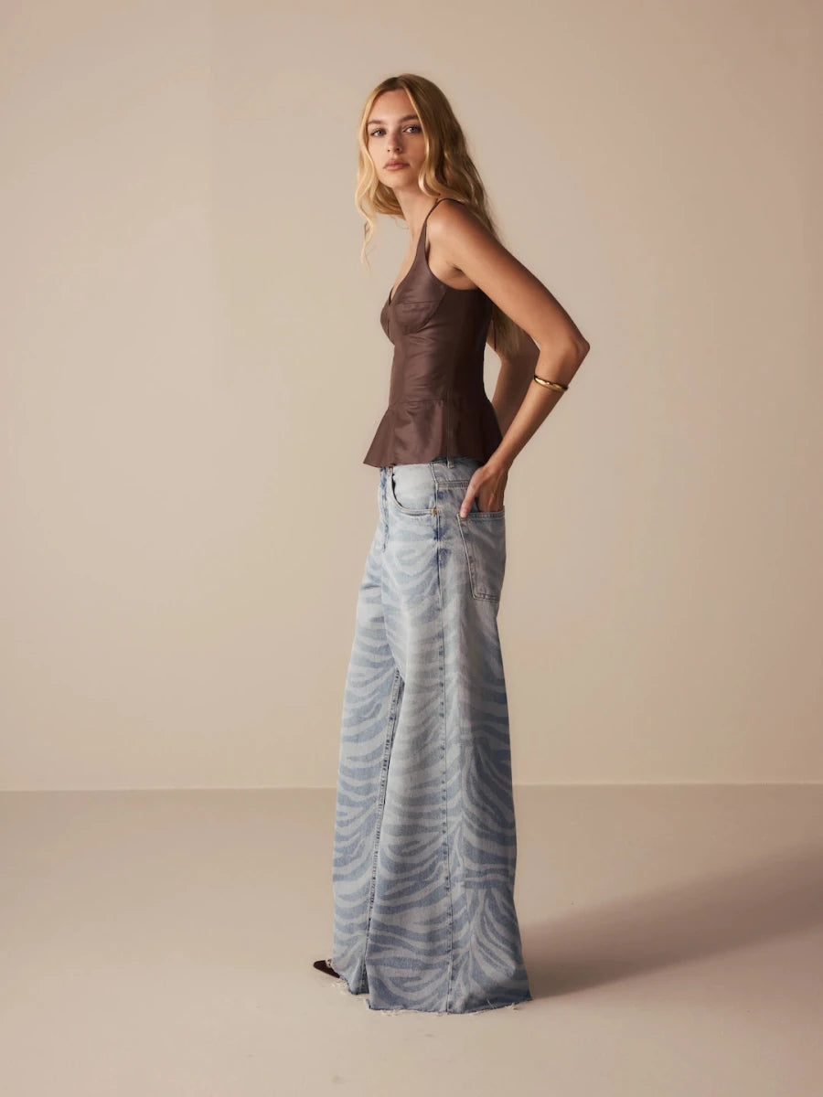 Calça Jeans Alix Zebra - Bonne Soirée