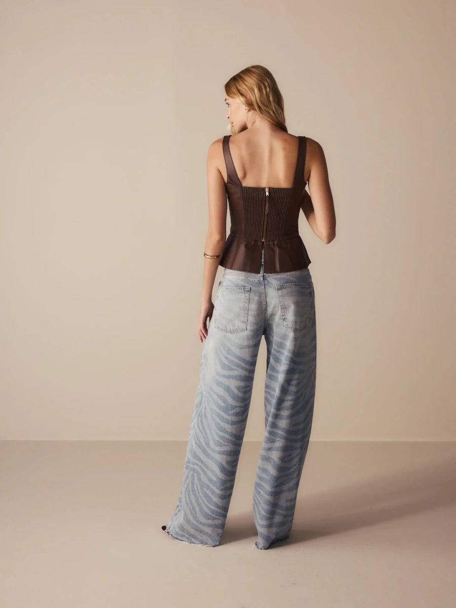 Calça Jeans Alix Zebra - Bonne Soirée