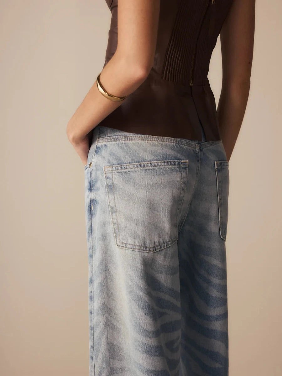 Calça Jeans Alix Zebra - Bonne Soirée