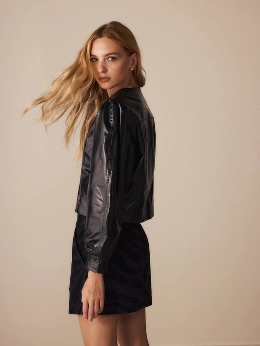 Jaquete Belle Couro Preto - Bonne Soirée