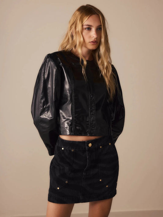 PRÉ-VENDA Saia Kayra Jeans Zebra - Entrega a partir de 12/03