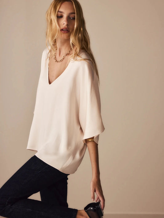 Blusa Inès Crepe Blush - Bonne Soirée