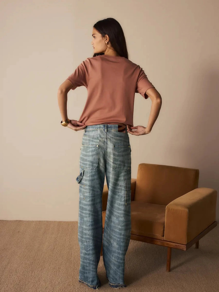 Calça Jeans Clara Zebra - Bonne Soirée