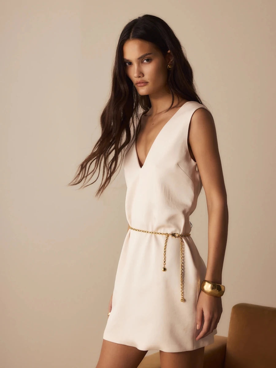 Vestido Isa Crepe Blush - Bonne Soirée