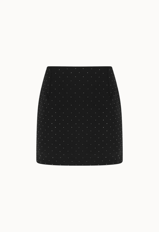 Mini Saia Brilho Lara - Preto - Bonne Soirée