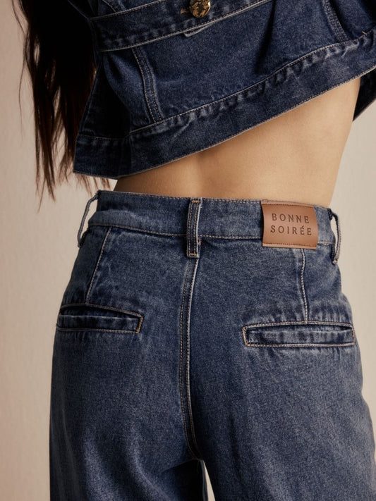 Calça Bardot Jeans Azul Médio - Bonne Soirée
